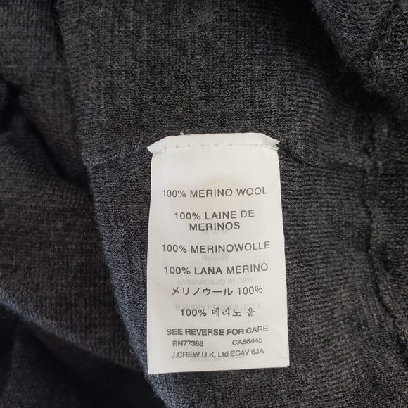 J Crew Collection Fringe Sleeve Lambswool Sweater - Picture 6 of 6